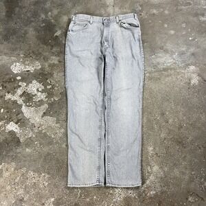 Vintage 90s Levi's 548 Jeans Size 36x32 Gray Denim Light Wash Relaxed Silver Tab